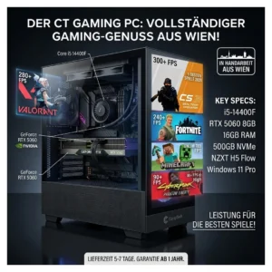 CT Gaming PC Wien – Gaming PC mit RTX 5060 kaufen