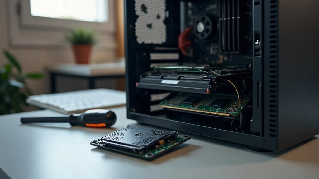 PC aufrüsten mit RAM und SSD auf der Werkbank – Aufrüstung bei CompTech Wien